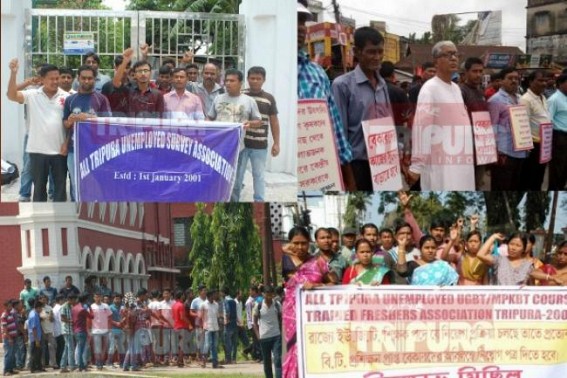 Massive unemployment under 23 yrs CPI-M rule : Unemployed youths raise voice against the deprivation policy of CPI-M Govt towards job creation : Industry, IT, Investments nil; Manik's false propaganda of 'employment' continues Massive unemployment under 23 yrs CPI-M rule : Unemployed youths raise voice against the deprivation policy of CPI-M Govt towards job creation : Industry, IT, Investments nil; Manik's false propaganda of 'employment' continues